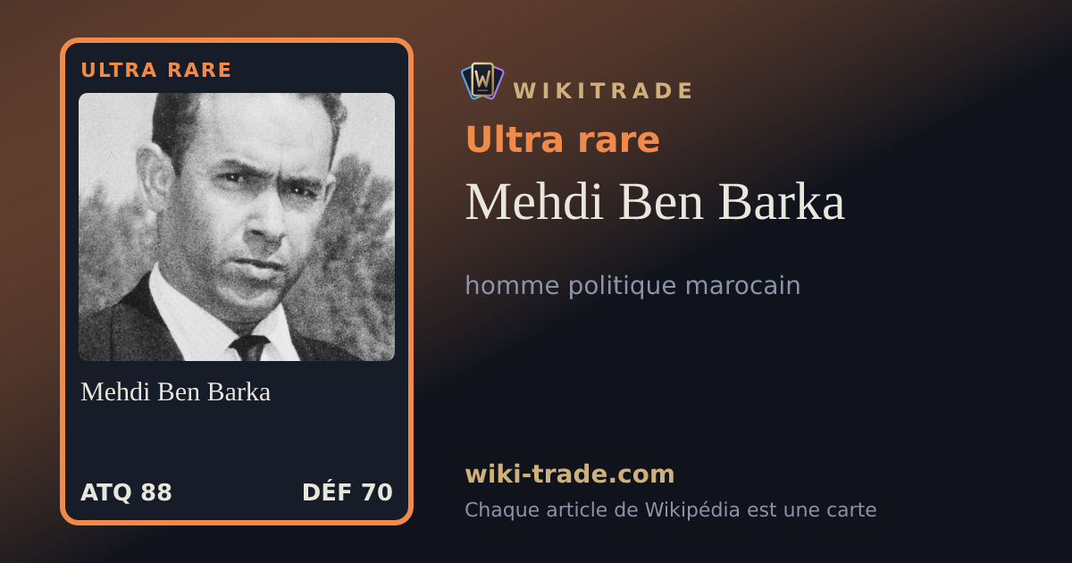 Mehdi Ben Barka — carte Ultra rare