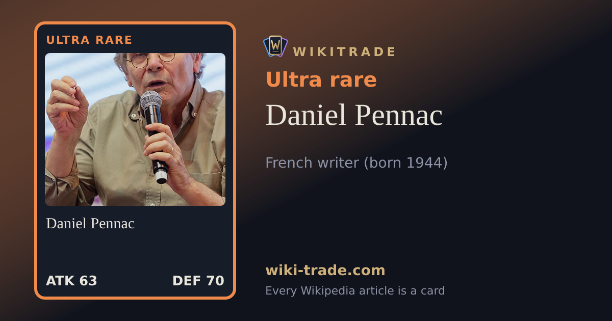 Daniel Pennac — Ultra rare card