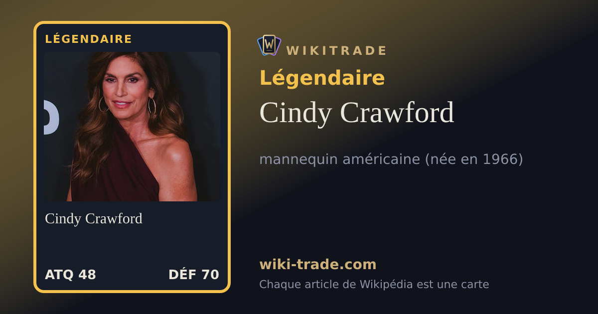 Cindy Crawford — carte Légendaire