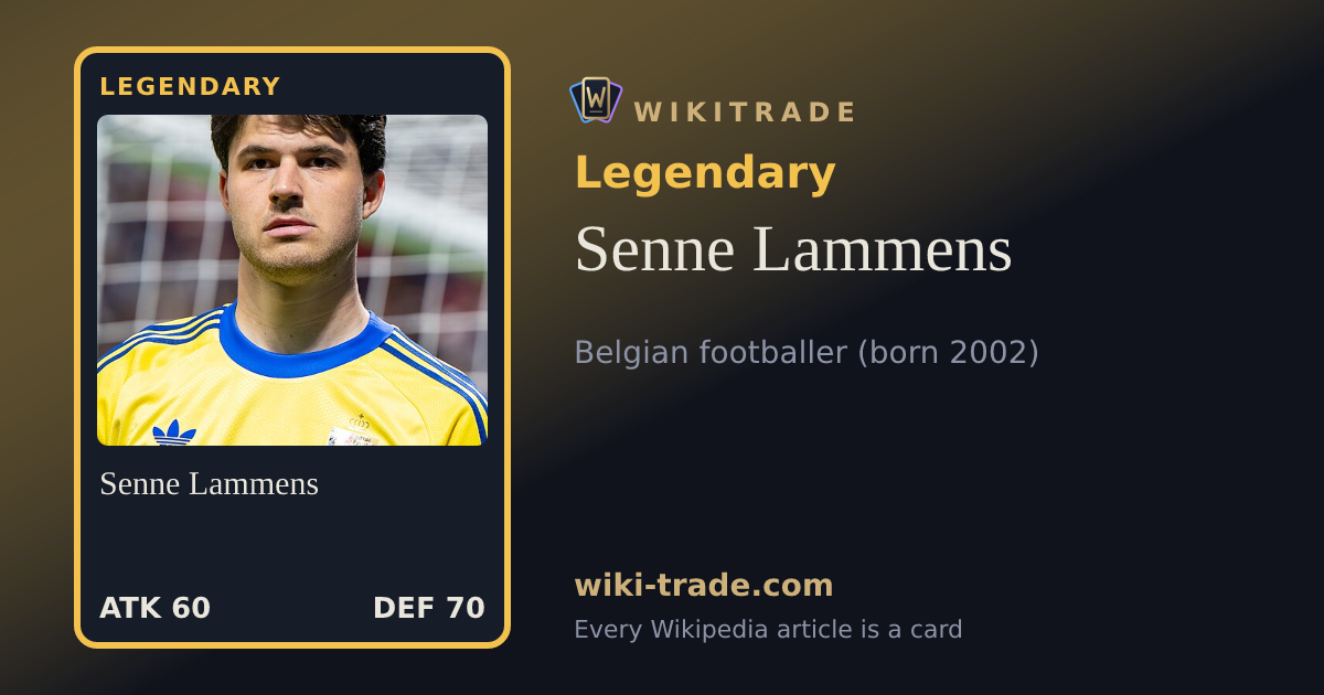 Senne Lammens — Legendary card