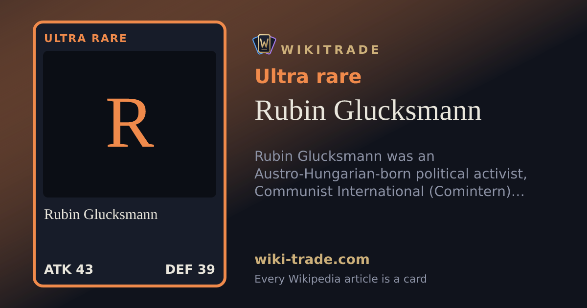 Rubin Glucksmann — Ultra rare card