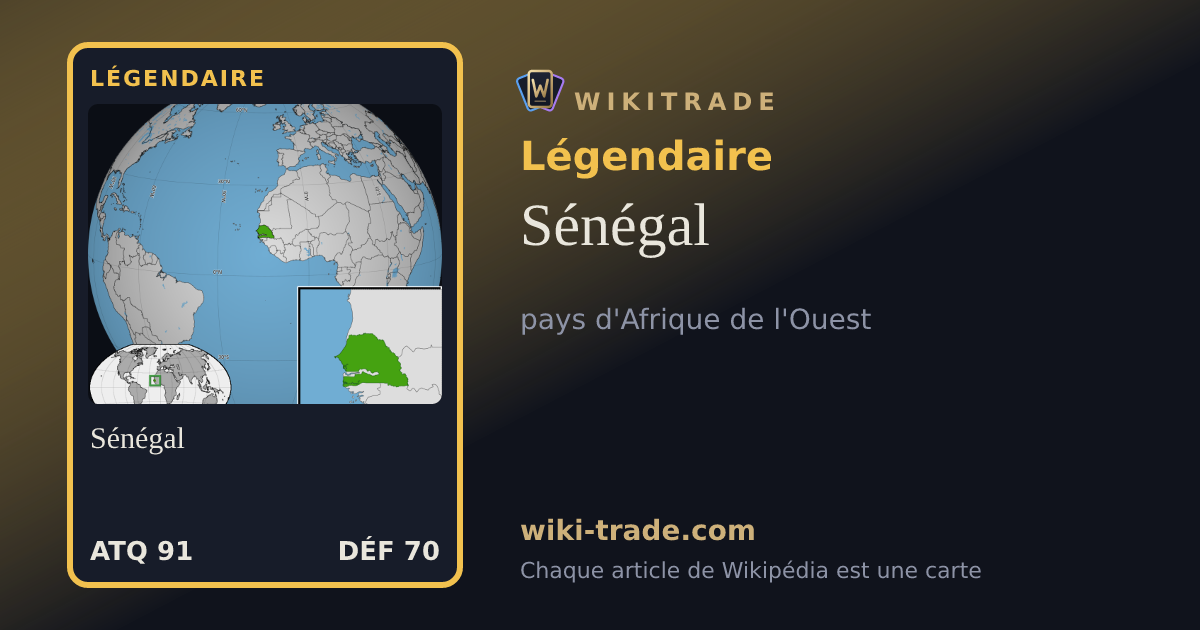 Sénégal — carte Légendaire