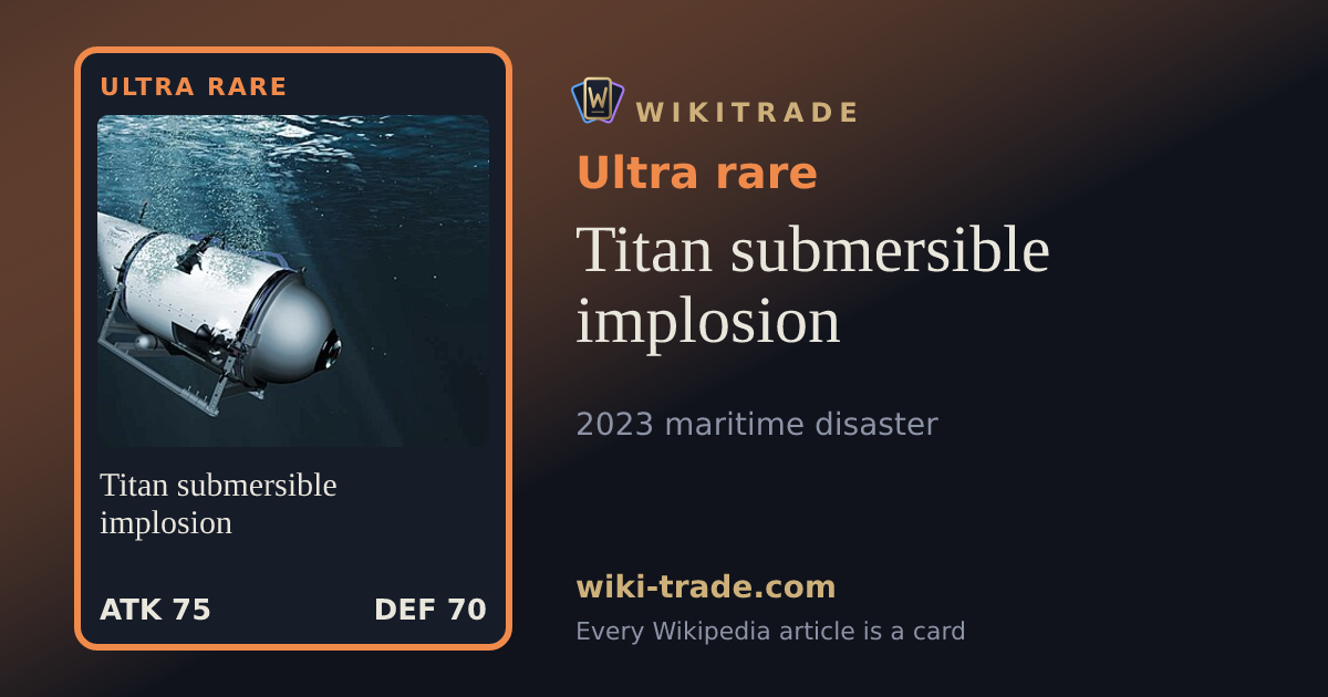 Titan submersible implosion — Ultra rare card