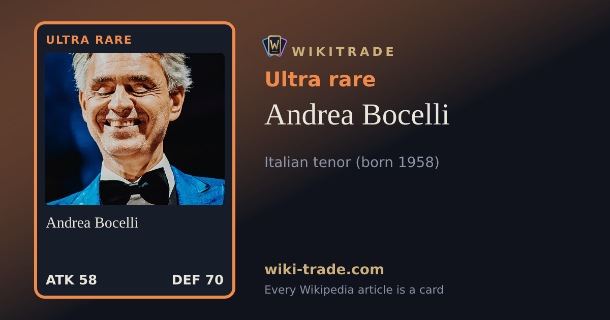 Andrea Bocelli — Ultra rare card