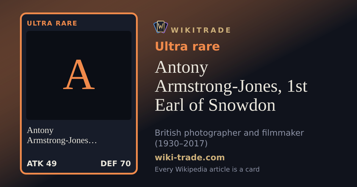 Antony Armstrong-Jones, 1st Earl of Snowdon — Ultra rare card