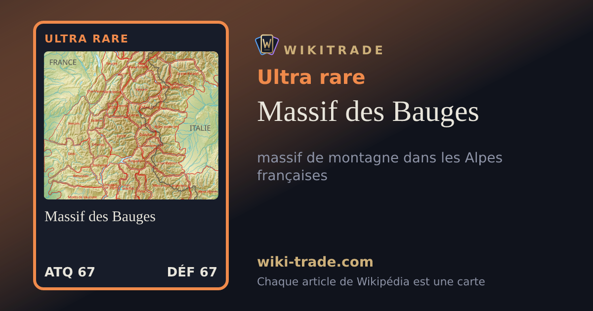 Massif des Bauges — carte Ultra rare