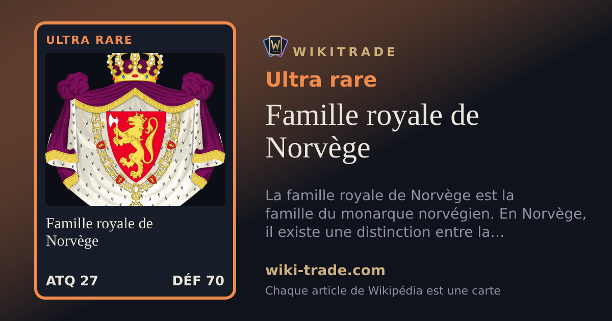 Famille royale de Norvège — carte Ultra rare