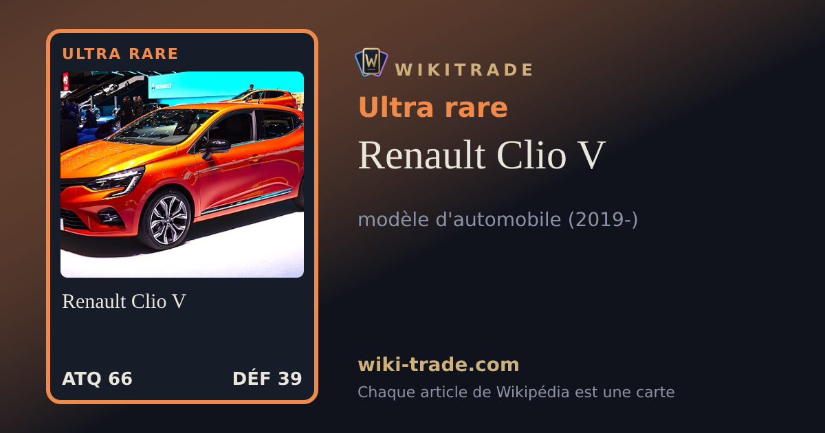 Renault Clio V — carte Ultra rare