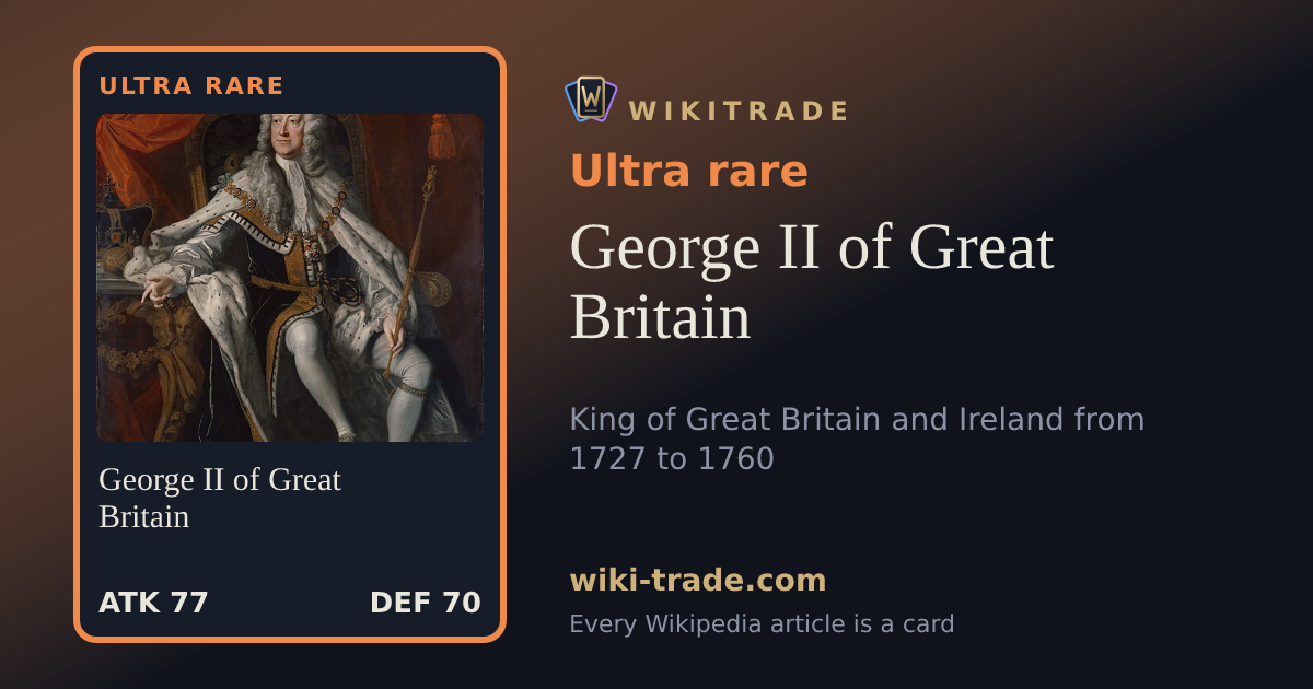 George II of Great Britain — Ultra rare card