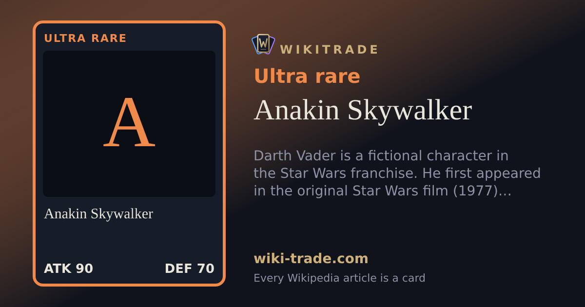 Anakin Skywalker — Ultra rare card