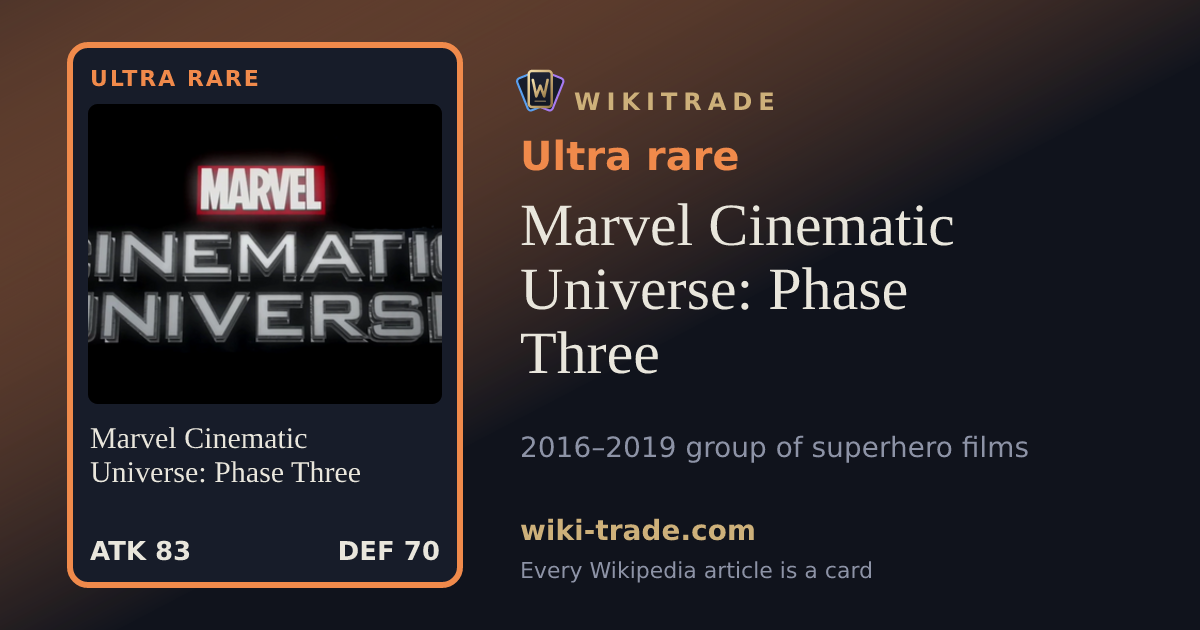 Marvel Cinematic Universe: Phase Three — Ultra rare card
