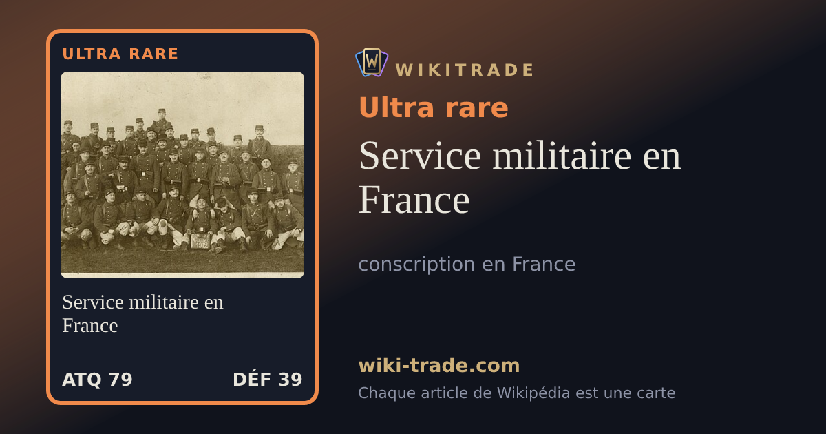 Service militaire en France — carte Ultra rare