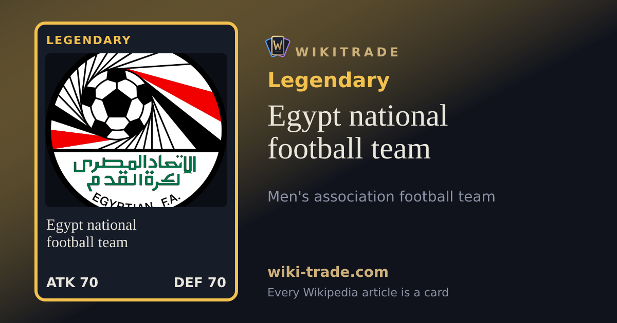 Egypt national football team — Legendary card