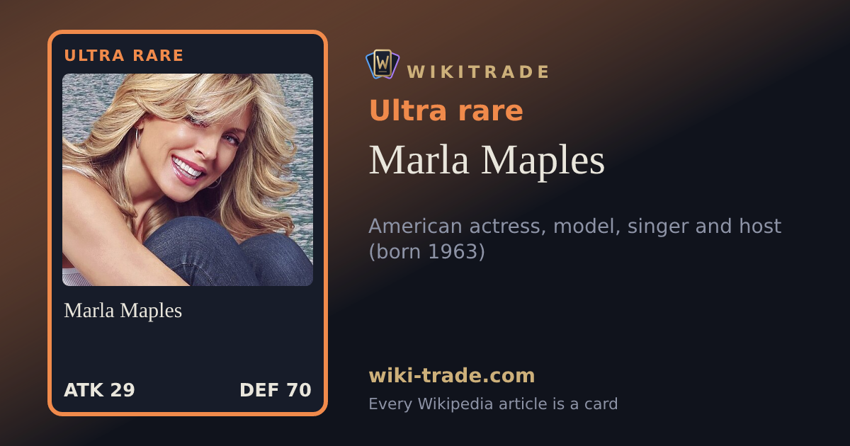 Marla Maples — Ultra rare card