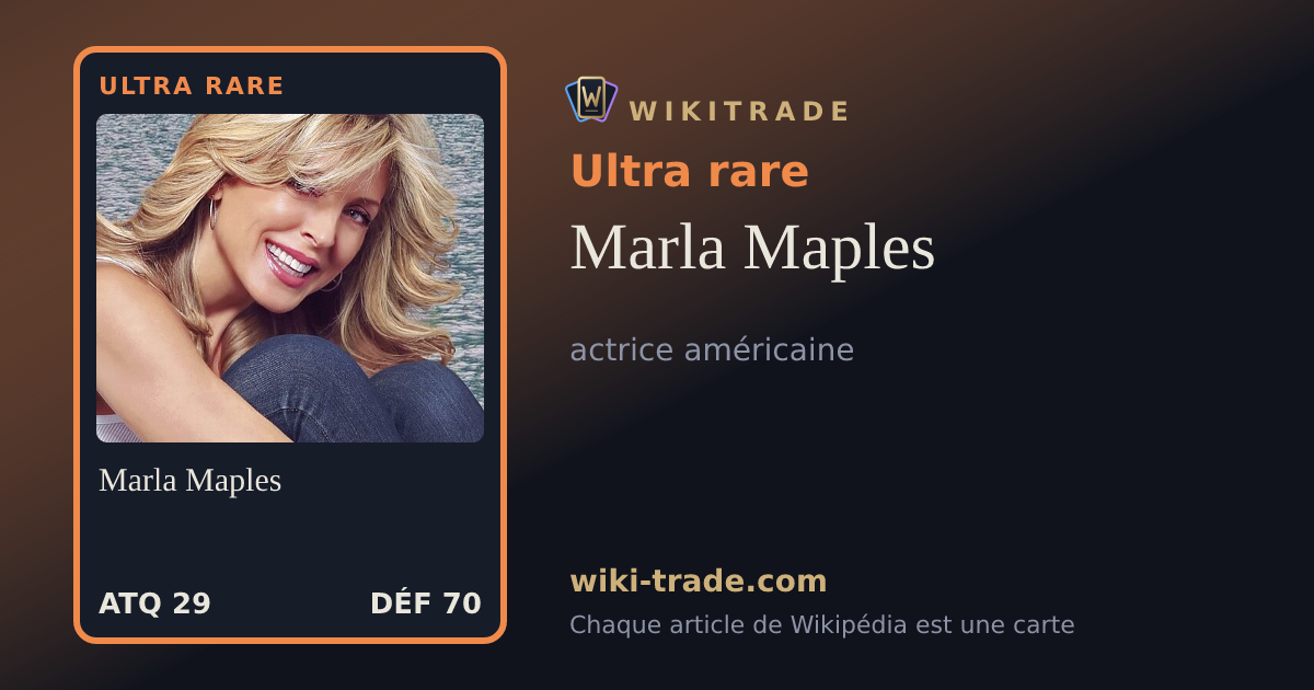 Marla Maples — carte Ultra rare