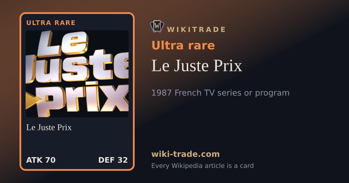 Le Juste Prix — Ultra rare card