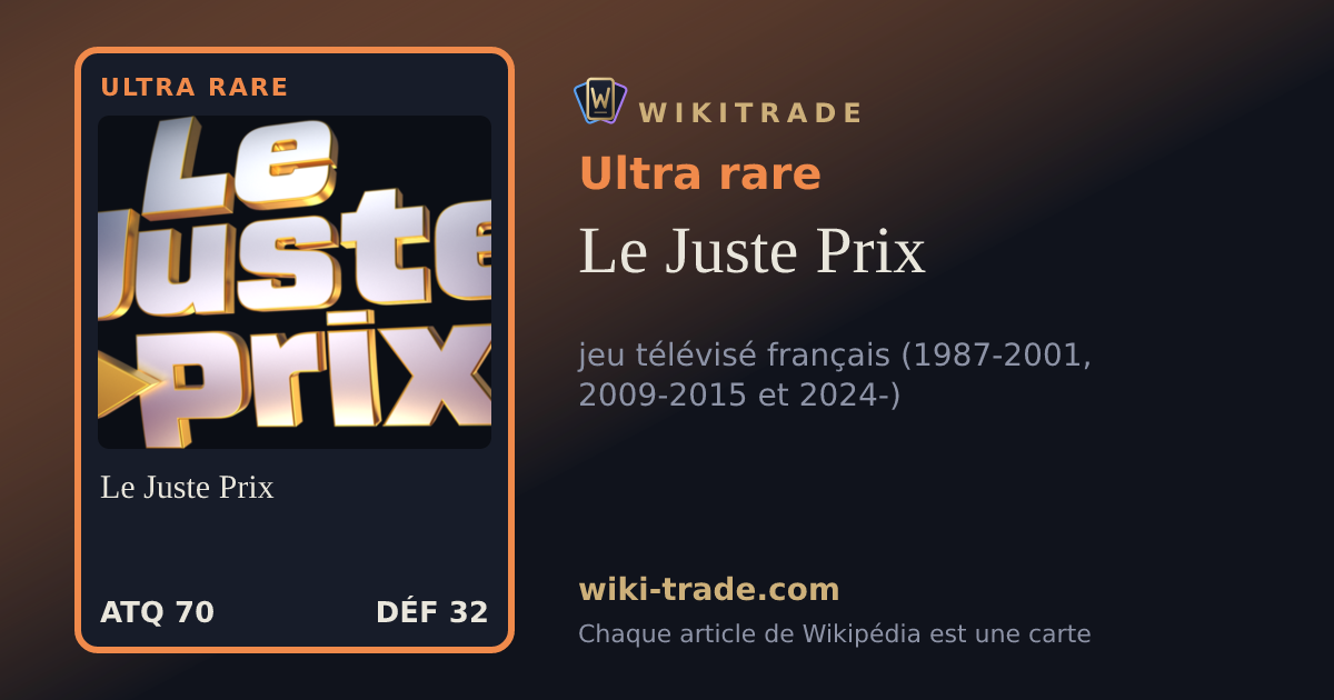 Le Juste Prix — carte Ultra rare