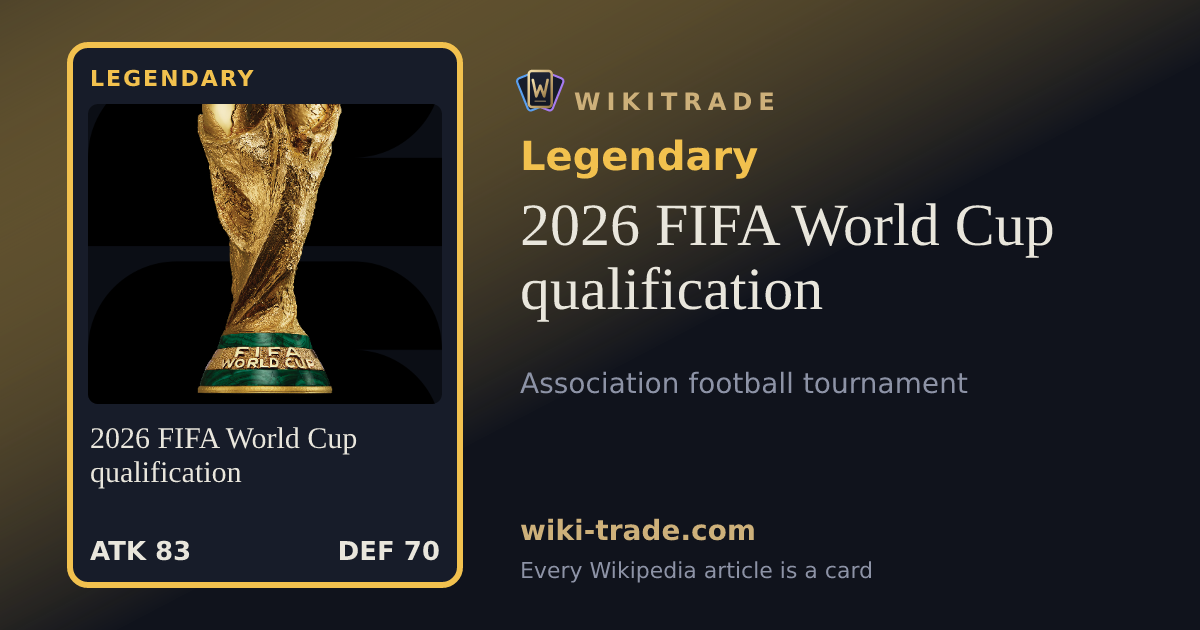 2026 FIFA World Cup qualification — Legendary card