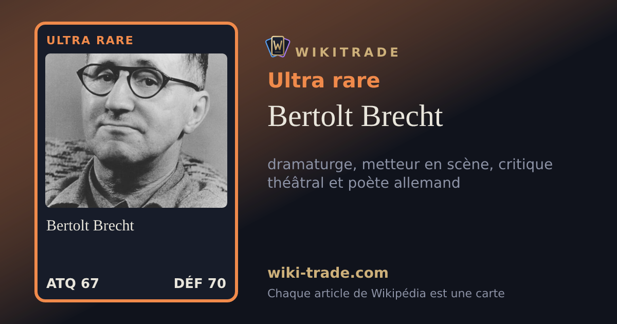Bertolt Brecht — carte Ultra rare