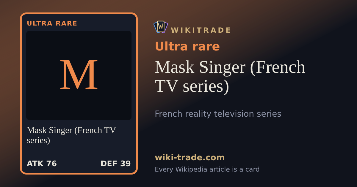 Mask Singer (French TV series) — Ultra rare card