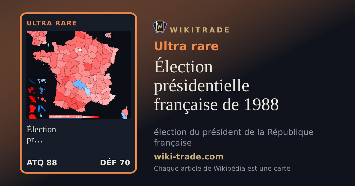 Élection présidentielle française de 1988 — carte Ultra rare