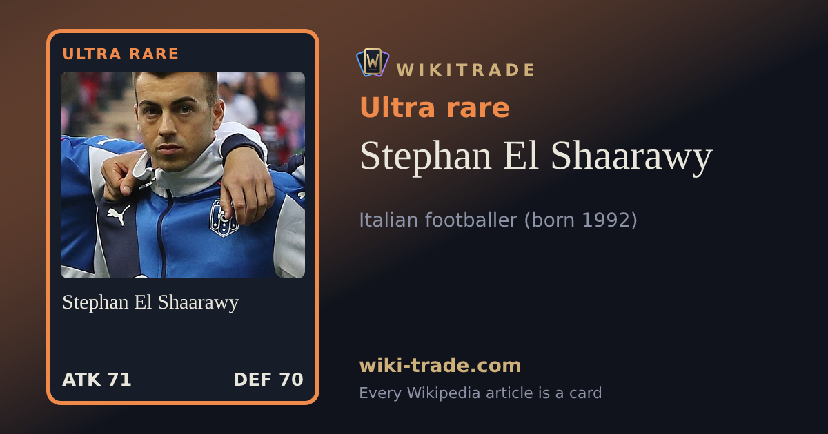 Stephan El Shaarawy — Ultra rare card