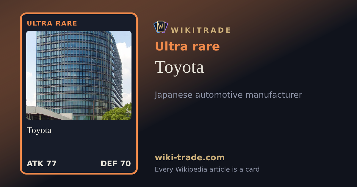 Toyota — Ultra rare card