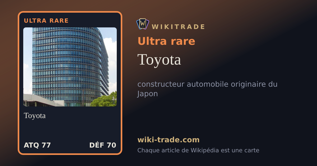 Toyota — carte Ultra rare