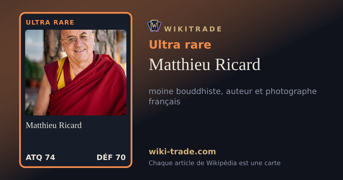Matthieu Ricard — carte Ultra rare