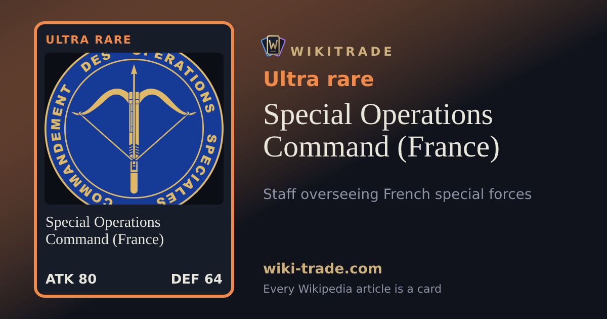 Special Operations Command (France) — Ultra rare card