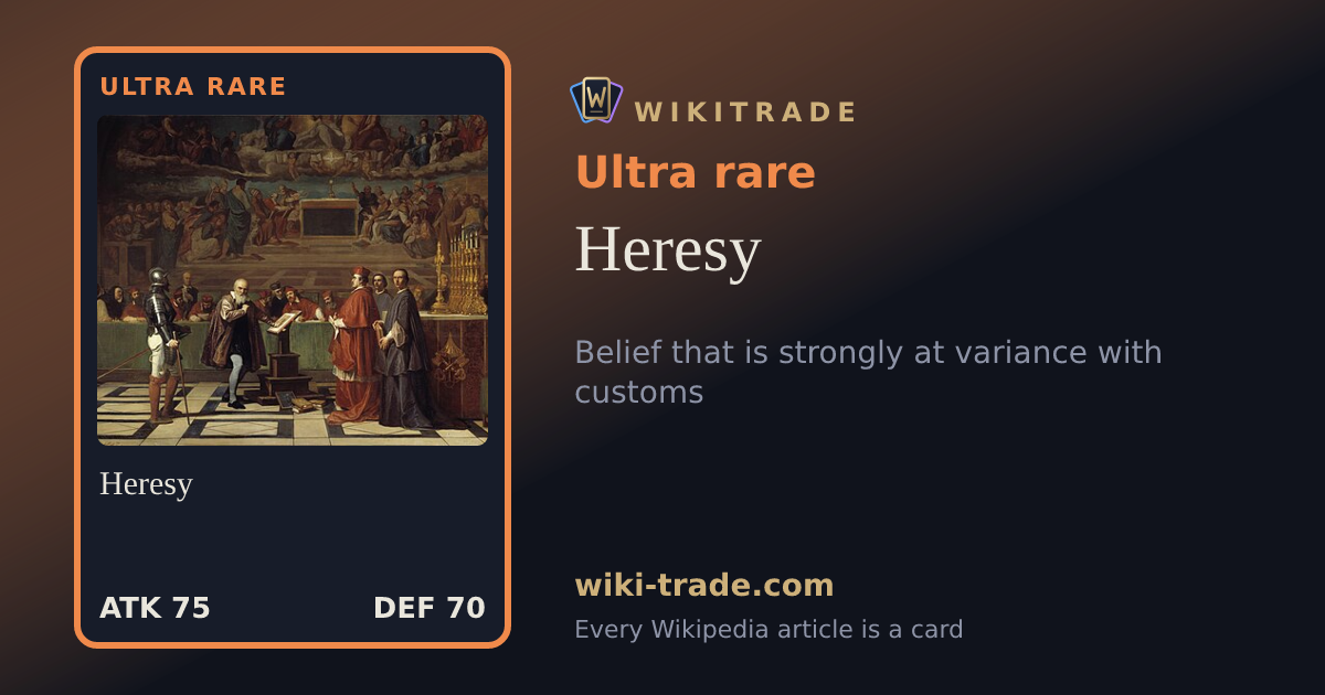 Heresy — Ultra rare card