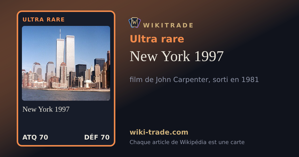 New York 1997 — carte Ultra rare