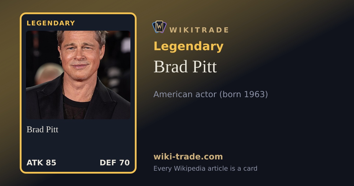 Brad Pitt — Legendary card