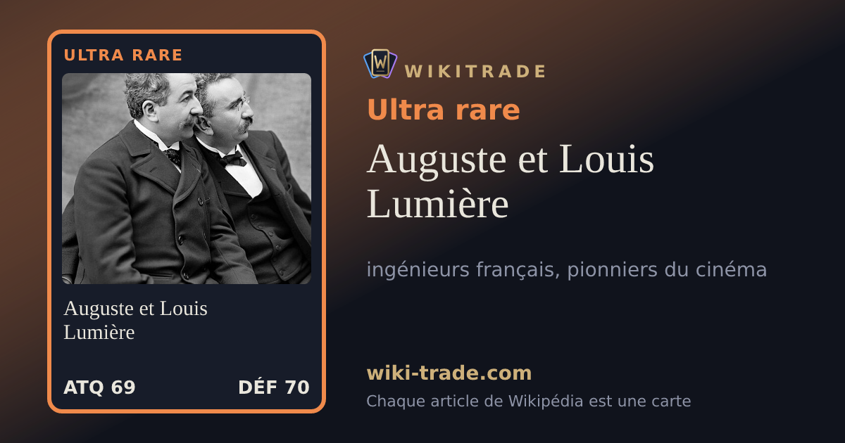 Auguste et Louis Lumière — carte Ultra rare