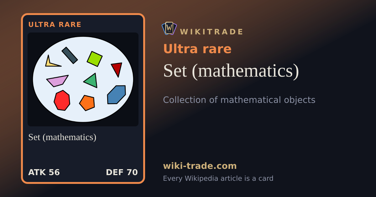 Set (mathematics) — Ultra rare card