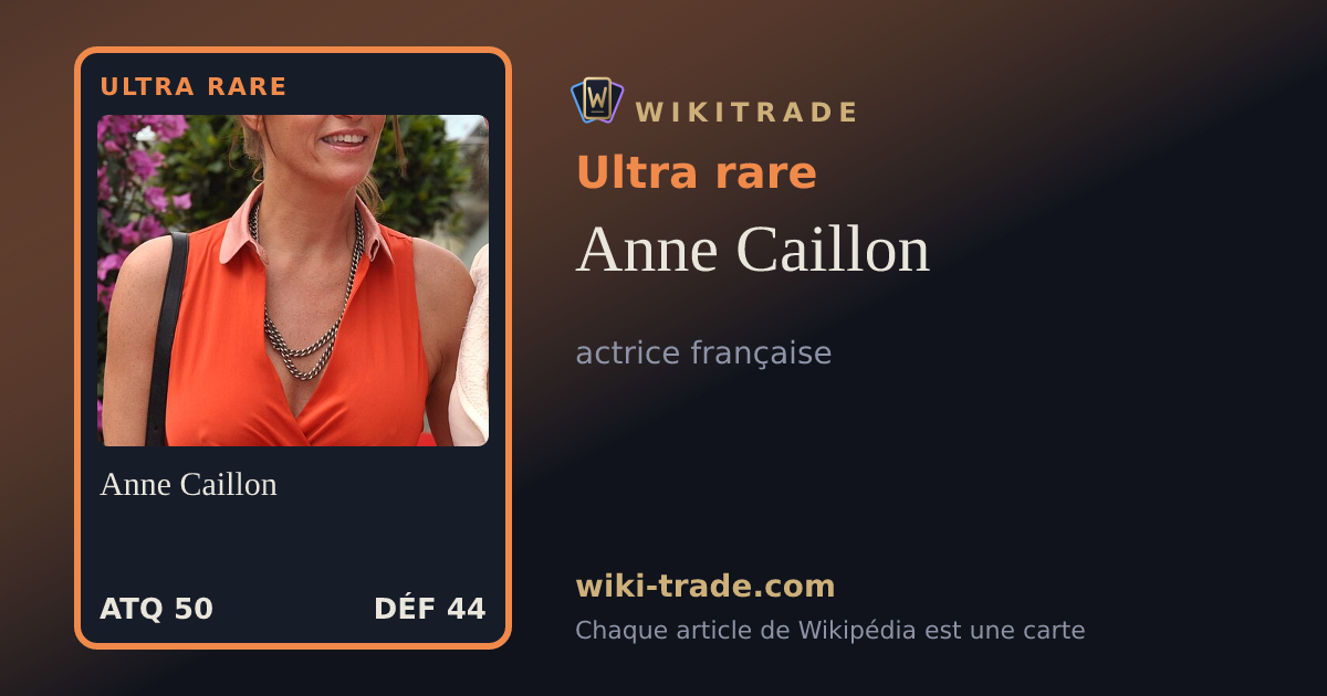 Anne Caillon — carte Ultra rare