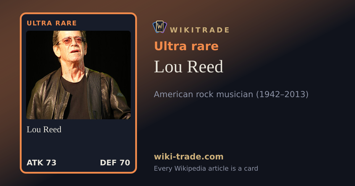 Lou Reed — Ultra rare card