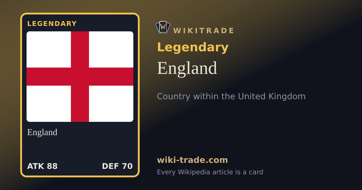 England — Legendary card