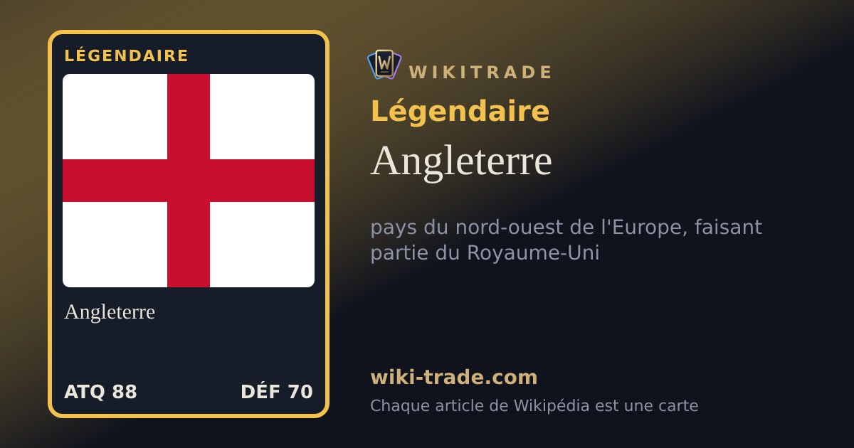 Angleterre — carte Légendaire