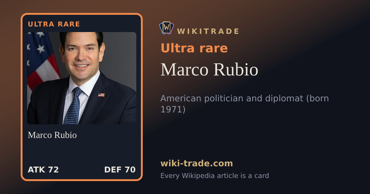 Marco Rubio — Ultra rare card
