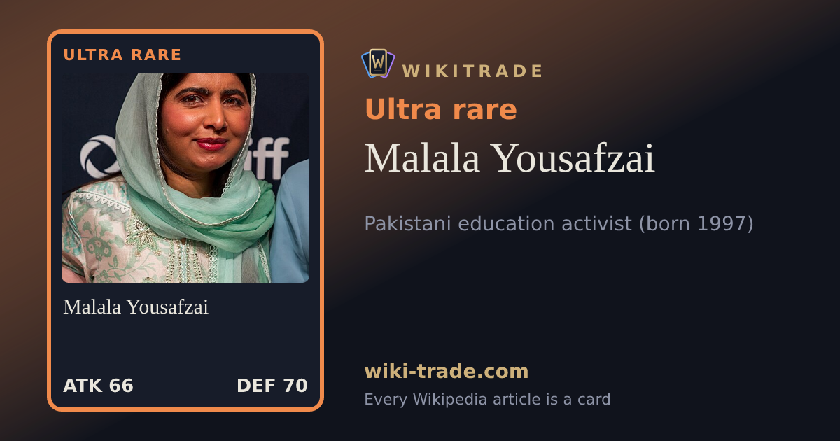 Malala Yousafzai — Ultra rare card