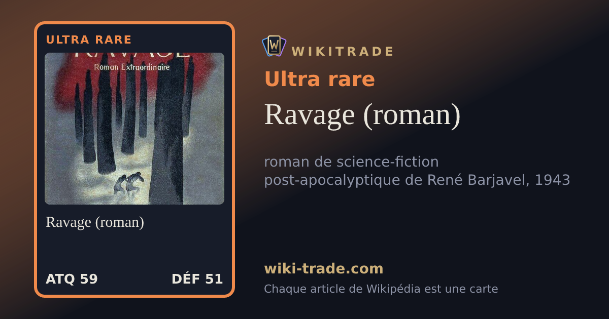 Ravage (roman) — carte Ultra rare