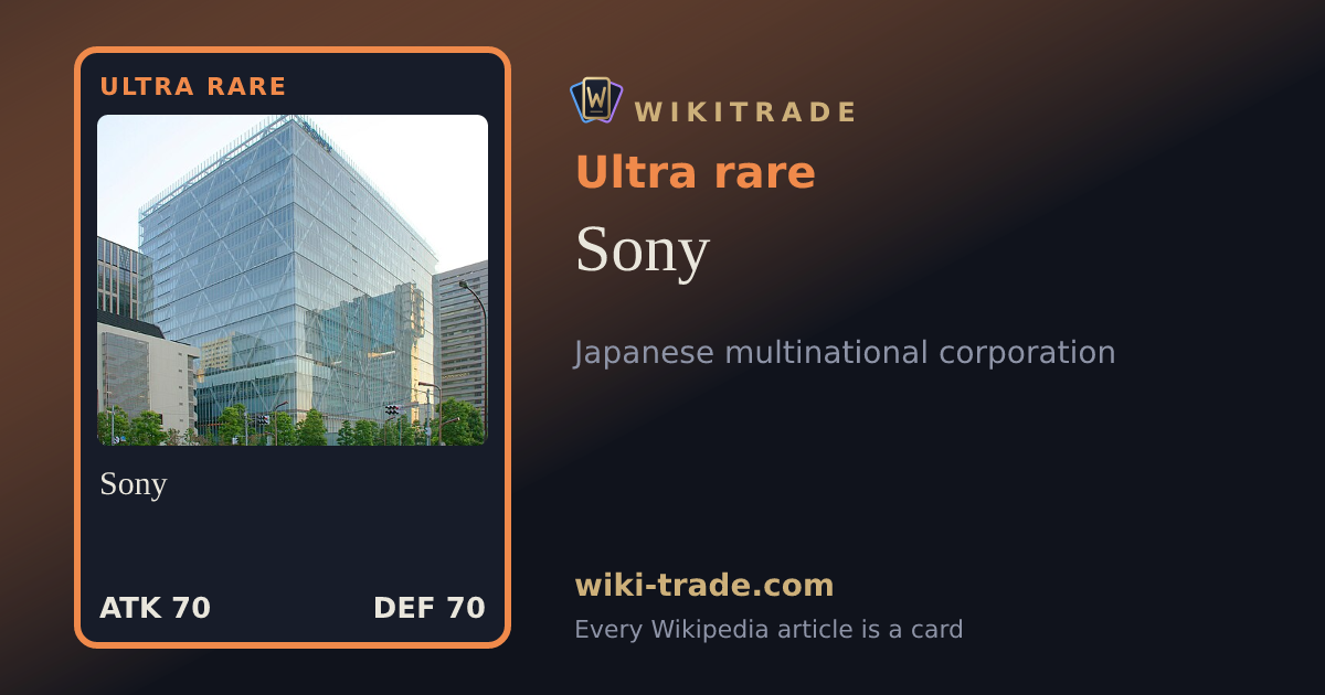 Sony — Ultra rare card