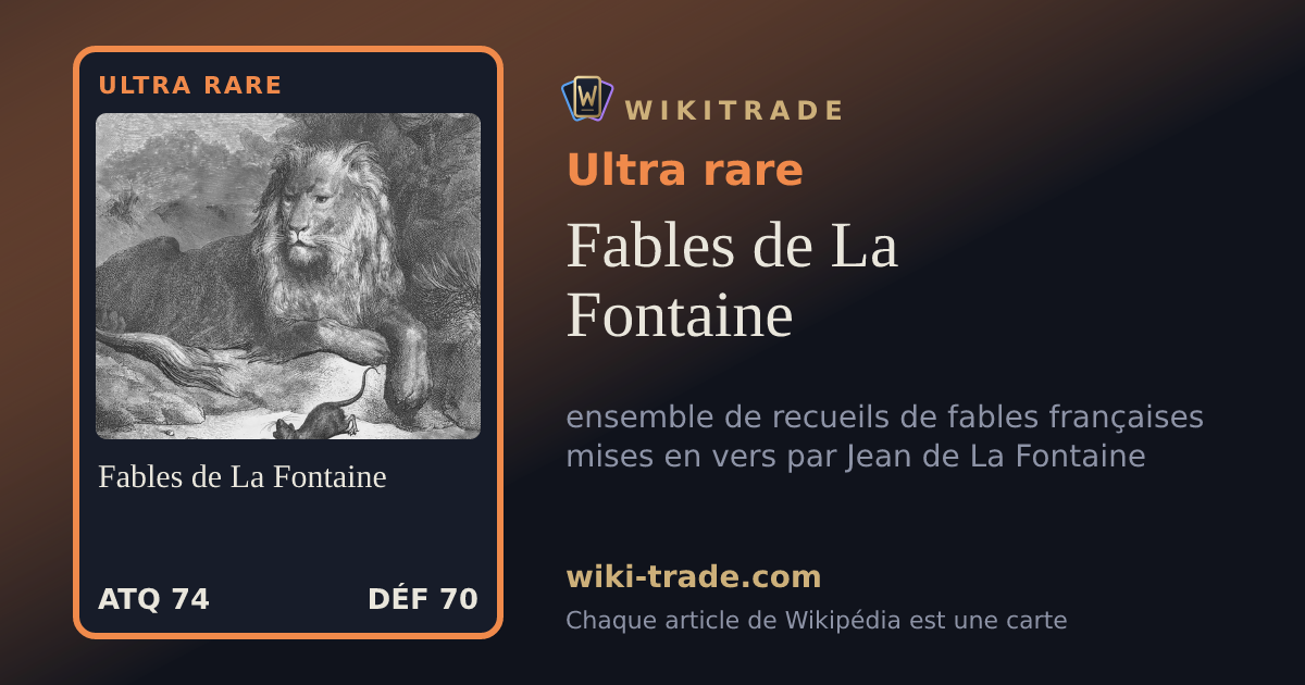 Fables de La Fontaine — carte Ultra rare