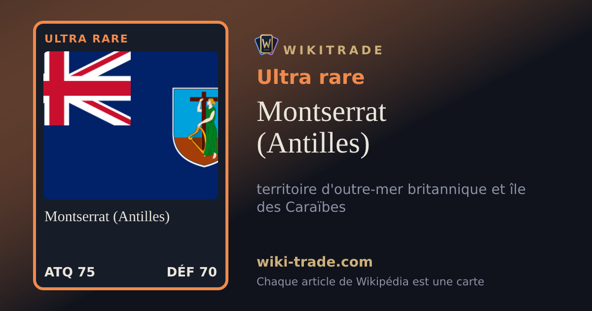 Montserrat (Antilles) — carte Ultra rare