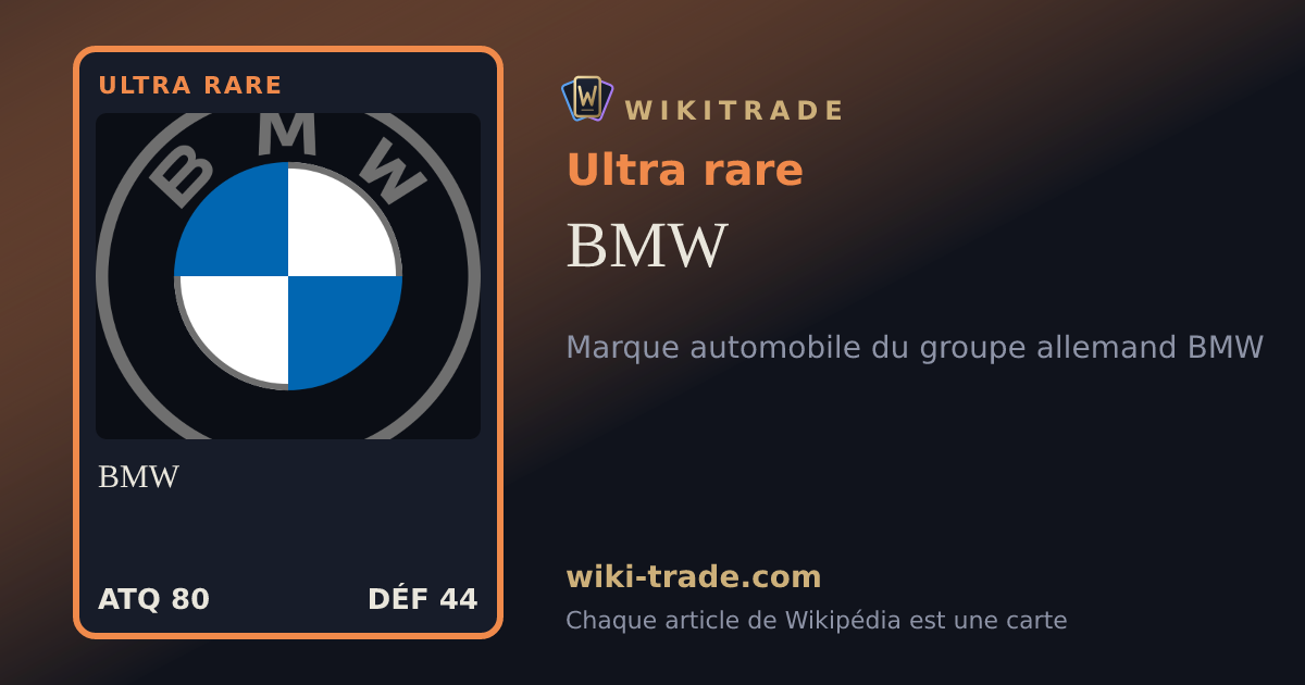 BMW — carte Ultra rare