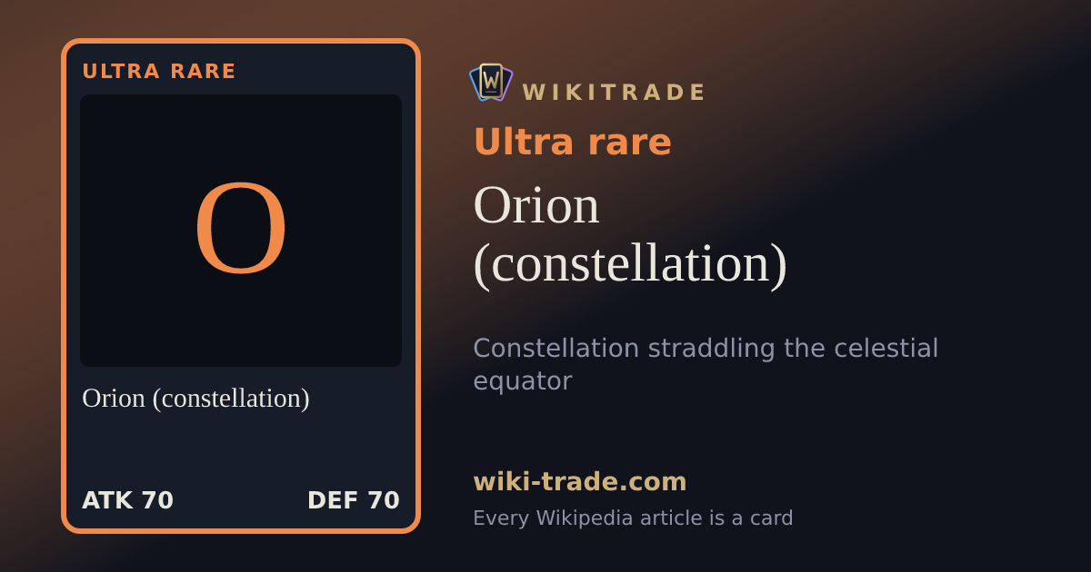 Orion (constellation) — Ultra rare card