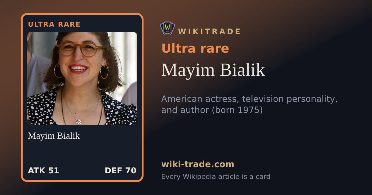 Mayim Bialik — Ultra rare card