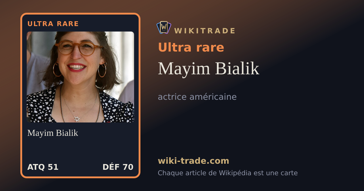 Mayim Bialik — carte Ultra rare