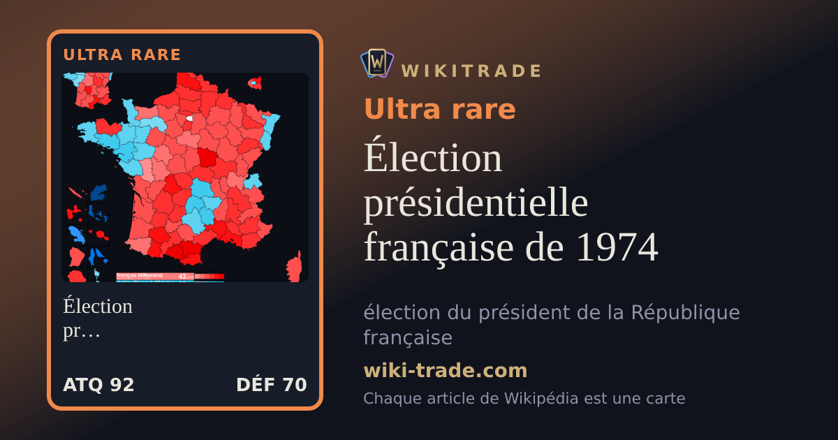 Élection présidentielle française de 1974 — carte Ultra rare